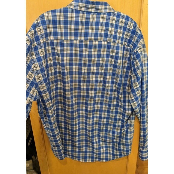 Peter Millar Southern‎ Comfort Shirt Mens Large Blue Long Sleeve Plaid Button - Picture 3 of 4